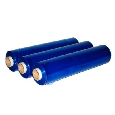 Blue Colored PE Hand Use Plastic Film Roll